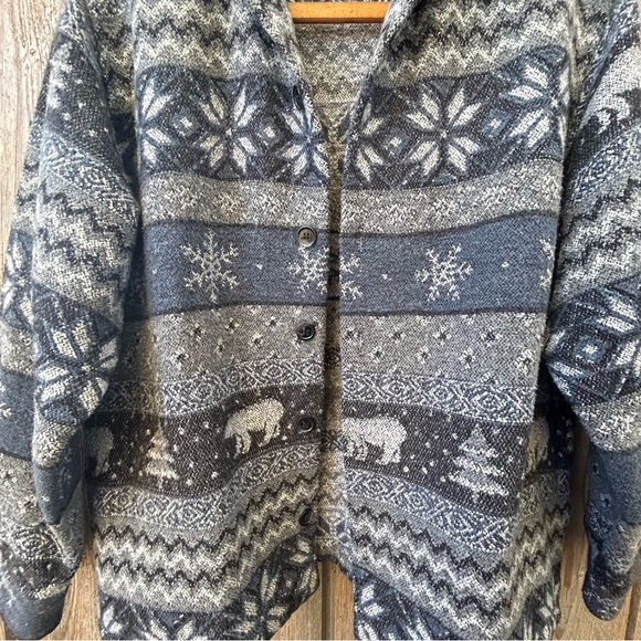 ❄️SALE❄️ True Grit Jacket Vintage Blue Nordic Cabincore Outdoor unisex sz S - Picture 3 of 5